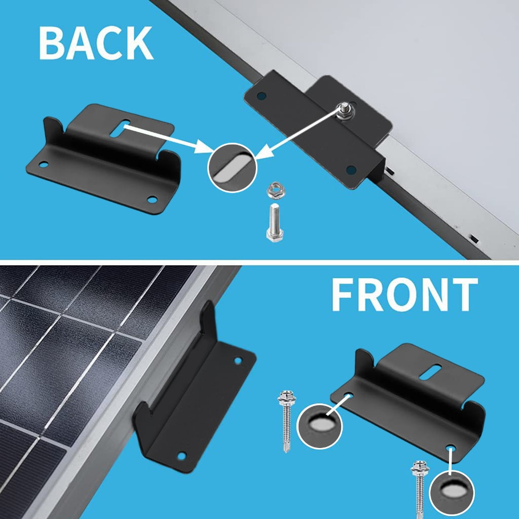 Metal Solars Panel Z Brackets Adjustable Angle Installation Hardware Durability