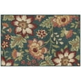 thumbnail image 2 of (2 pack) Mainstays Farmhouse Oversized Floral Teal Multicolor Indoor Accent Rug, 1'8"x2'10", 2 of 10