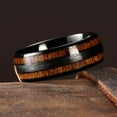 thumbnail image 6 of King Will Nature 8mm Mens Domed nature Koa Wood Inlay Black Tungsten Carbide Ring Wedding Band Comfort Fit Size 11, 6 of 7