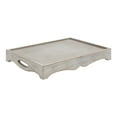 thumbnail image 4 of Kate and Laurel Astral Rustic Farmhouse Wood Tray, 16.5 x 12 x 2.5, Gray, Decorative Rustic Tray with Distressed Wood and Graywashed Finish for Farmhouse Decor Scheme, 4 of 8