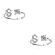 thumbnail image 1 of Jumpingount Anillo abierto con letras mayúsculas, anillos de compromiso para mujer, para interior y exterior, fiesta de viaje, maquillaje decorativo, Letra S 2piezas Jumpingount CBP104107, 1 of 5