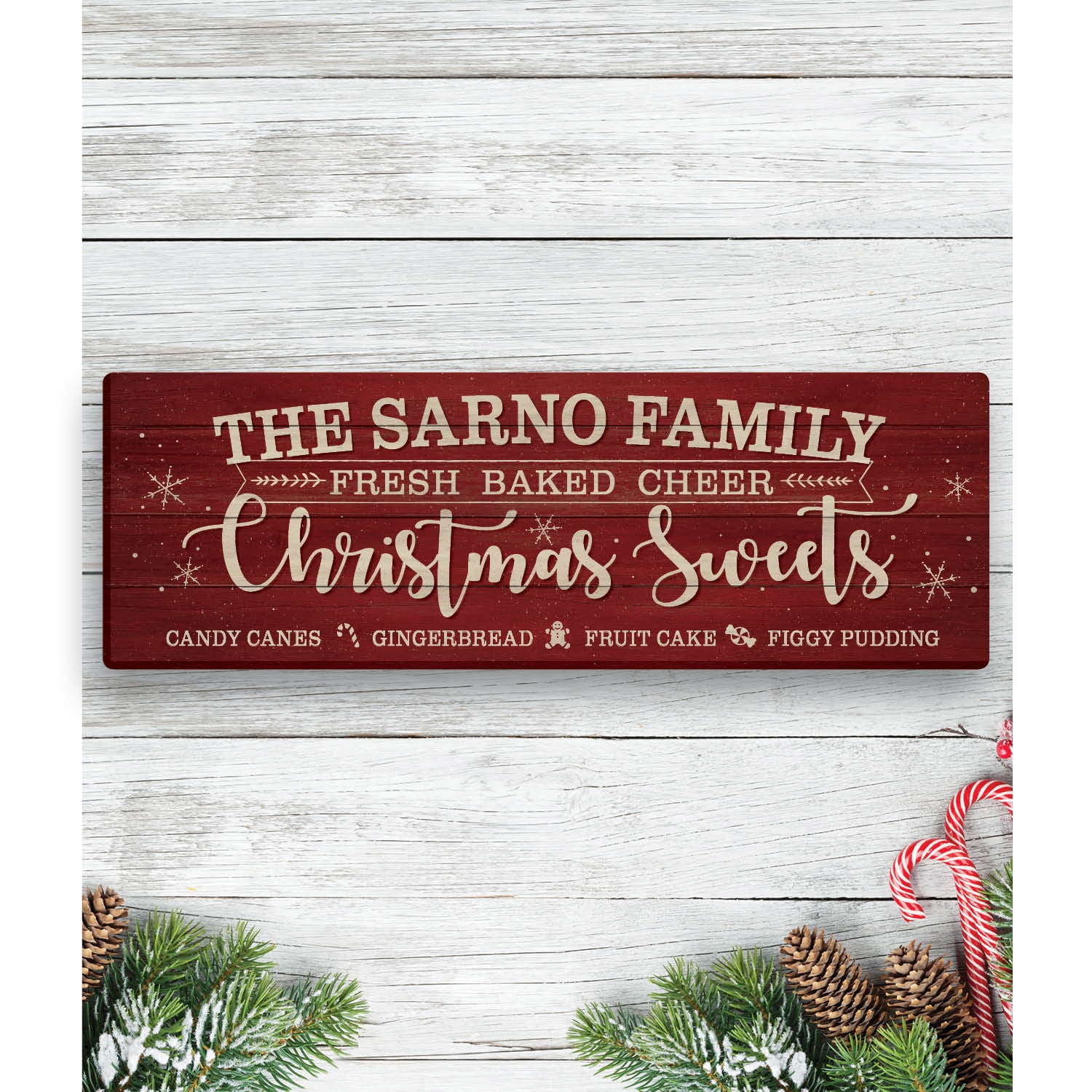 Personalized Christmas Sweets Canvas Print