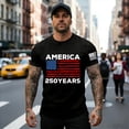 thumbnail image 3 of Men's USA 250th Anniversary Shirt 1776-2026 Patriotic American Flag 250 Years Graphic T-Shirt, 3 of 5
