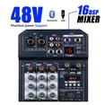 thumbnail image 2 of T4 Portable Sound Card Mixing Console Mixer Built-in 48V Phantom Power Supports MP3 Player BT DJ Live Party Mixer ,Easy to Operate, 2 of 6