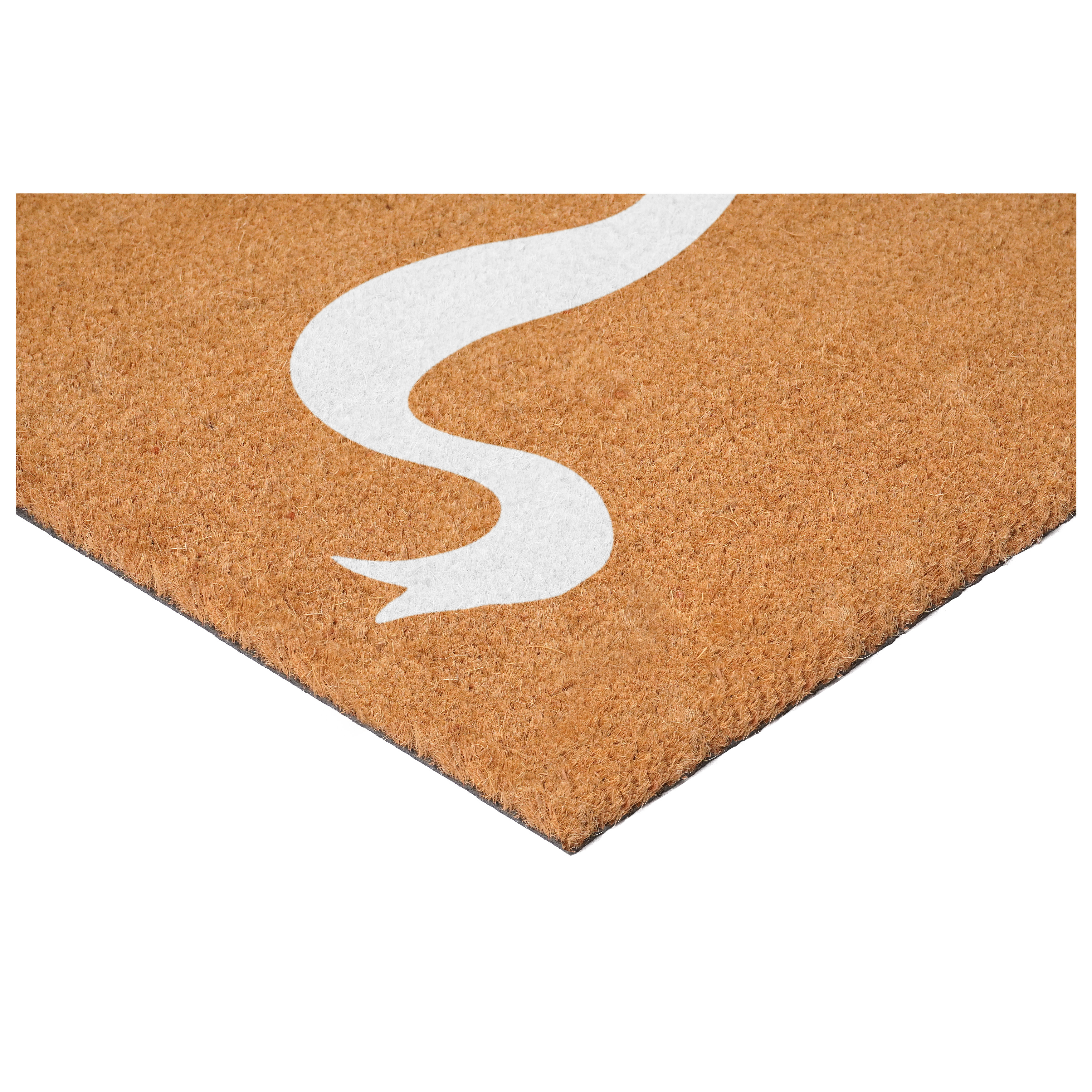 Pretty White bow Doormat, 17" x 29"