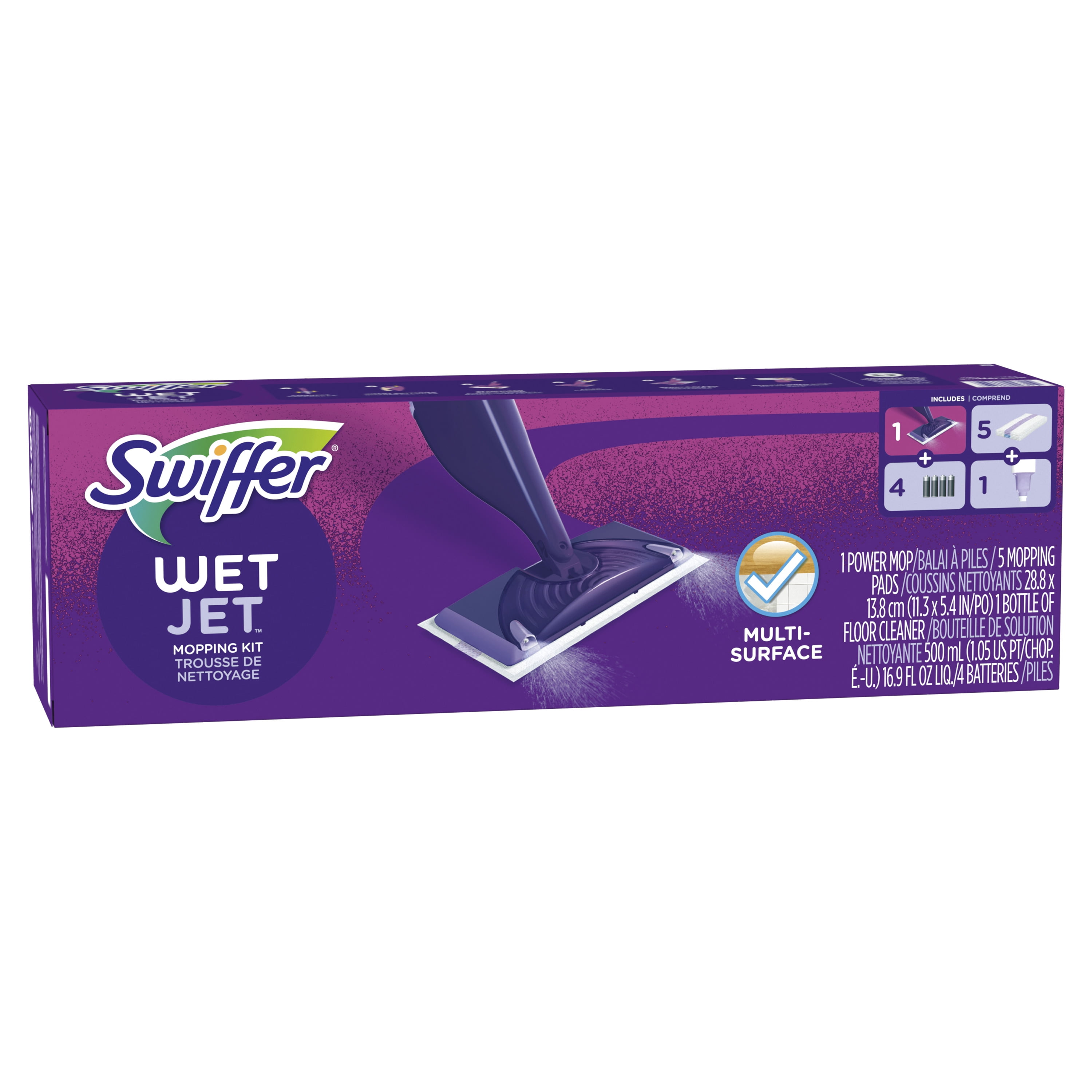 Wetjet Hardwood Floor Spray Mop Cleaner Kit Includes 1 Power Mop