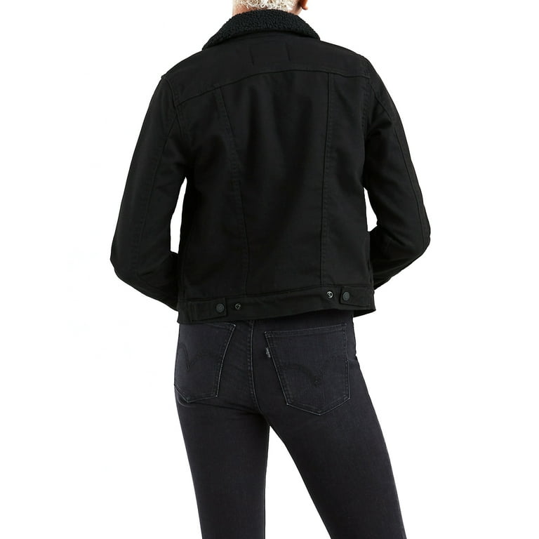 Levi's original trucker jacket black best sale