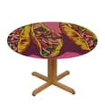 thumbnail image 3 of Orinice Tacos Round Table Cover Stain Resistant Washable Indoor Outdoor Tablecloth Kitchen Dining Wedding Parties Full Width Single-Sided Printing 100% Polyester Fiber 38-42, 3 of 8