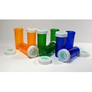 8 Dram Tri- Colors Medical Vial 25 Pack Mixed Colors-9 Amber 8 Blue 8 Green