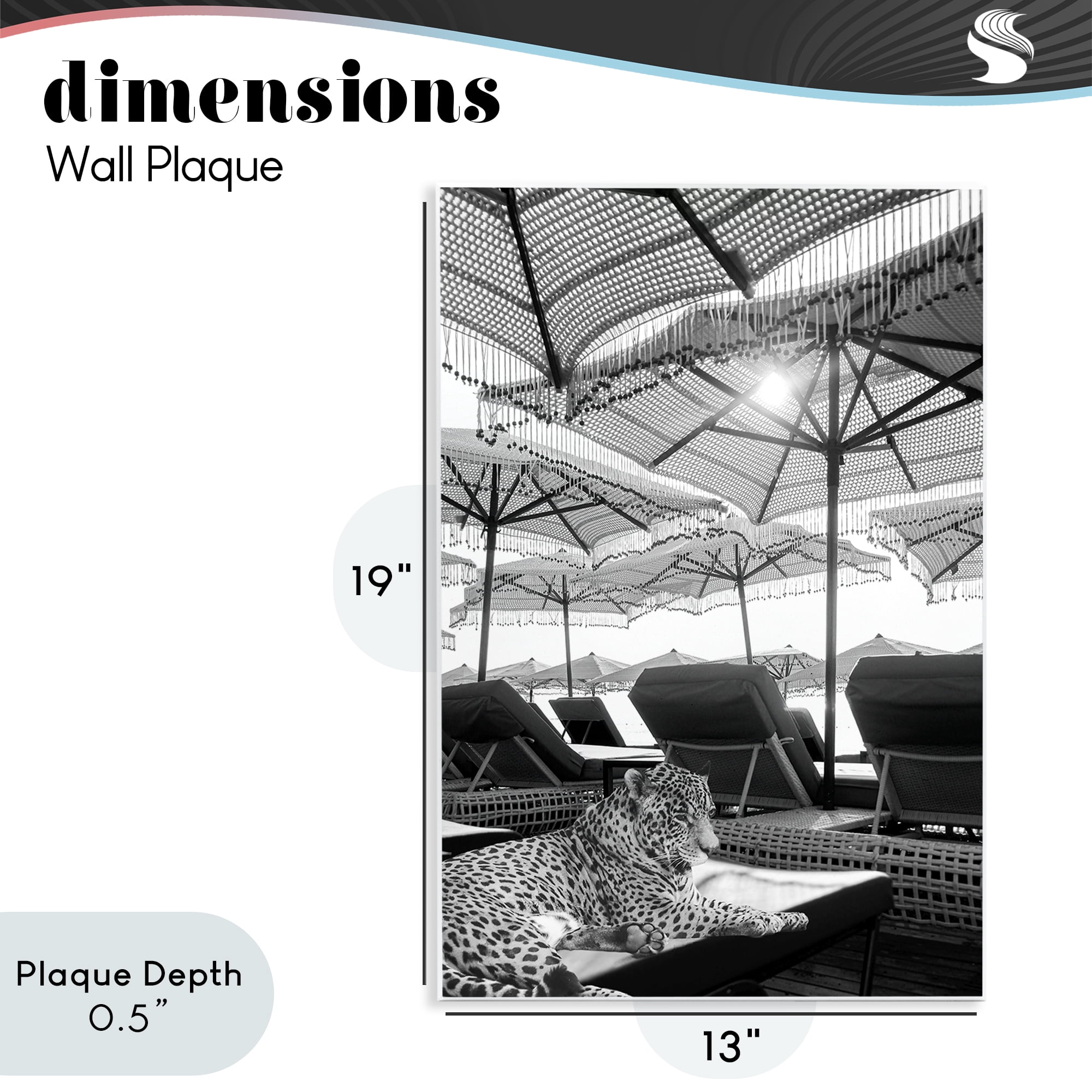 Stupell Industries Leopard On Tropical Vacation Wall Plaque Art, design by Grotto Studios