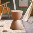 thumbnail image 4 of Siruishop Small Round Foot Stool Change Shoe Stool Modern Compact Seat Decorative Children Brown, 4 of 8