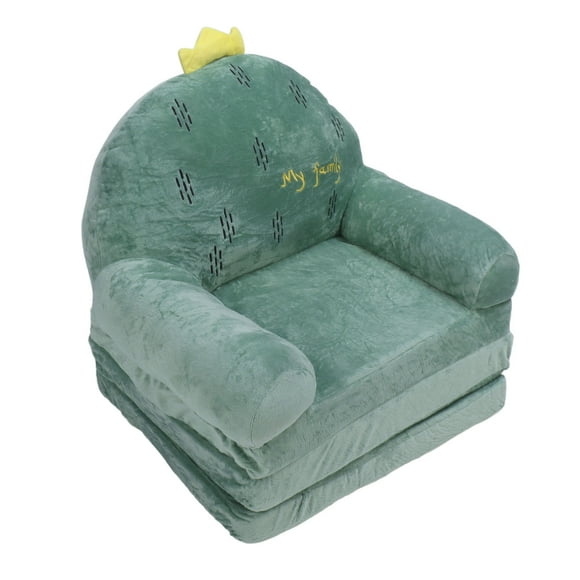 Kids Couch, Foldable Soft Comfy Kids Sofa, Convertible Sofa To Lounger, Fold Out Cute Cartoon Cactus Shape Children Sofa Bed Flip Open Couch / Sleeper For Kids, Girls Boys, Toddler