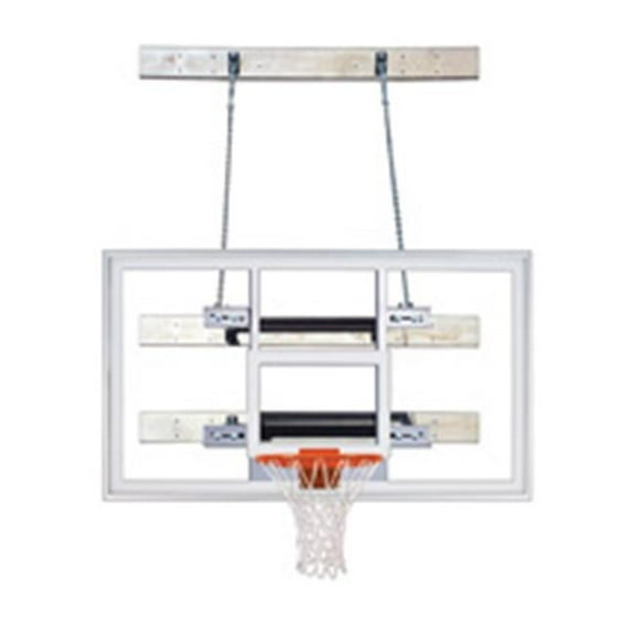 SuperMount46 Supreme Steel-Acrylic Wall Mounted Basketball System, Sienna Orange