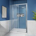thumbnail image 2 of Lock Adjustable Sliding Glass Shower Door 44-48"W x 74"H with 8mm Clear Tempered Glass and Brushed Nickel Stainless Steel Hardware, 2 of 20