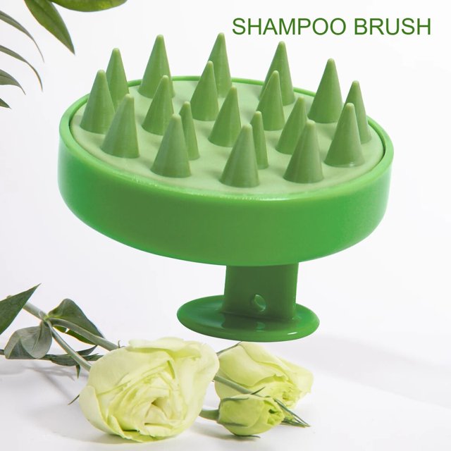 Champú de silicona, masajeador de pelo para el cuero cabelludo, cepillo para masaje del cuero cabelludo y la cabeza, cepillo para masaje del cuero cabelludo, peine, mango mágico