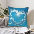 thumbnail image 6 of Susaid Heart Shaped Cloud Print Velvet Throw Pillow Covers Home Art Deco Pillowcase Square Pillow Case Cushion Cover for Bed Sofa Living Room Car Indoor and Outdoor-, 6 of 8