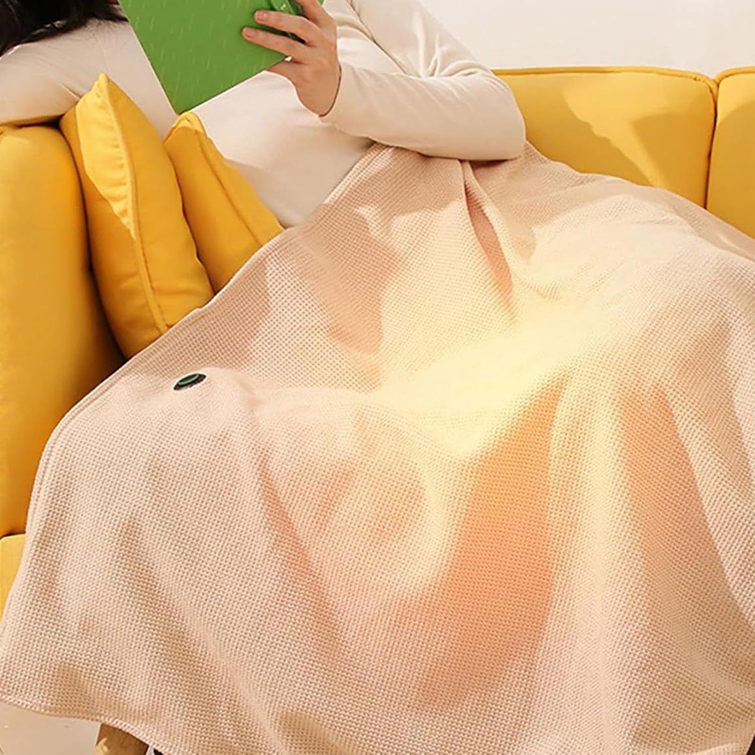 Portable Heated Scarf, Battery Operated Extra Large Heating Pad, Portable Heated Scarves for Office, Travel, Camping, 3 Heat Settings, 5000 mAh Power Bank Included