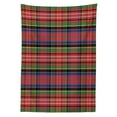 thumbnail image 3 of Ambesonne Plaid Tablecloth Rectangular Table Cover, Caledonia Scottish Style, 52"x70", Burnt Sienna Green, 3 of 4