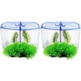 thumbnail image 1 of KEINXS2 Sets Kit Plastic Fish Tank Small Aquarium 20 Liters Creative Bowl Indoor, 1 of 8