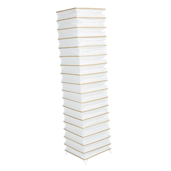 lionlar Chinese Design NightStand Floor Lamp Paper Shade, Decorative Simple Contemporary C