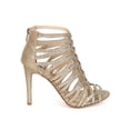 thumbnail image 2 of Wild Rose EC52 Women Glitter Peep Toe Rhinestone Caged Formal Stiletto Sandal, 2 of 5