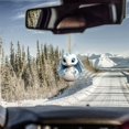 thumbnail image 4 of SIfdSeng Hanging Decorations Cute Little Dragon Christmas Pattern Print Home Tree Pendant Christmas Tree Pendant Home Decoration Window Sill Car Pendant Backpack Pendant Celadon Color, 4 of 5