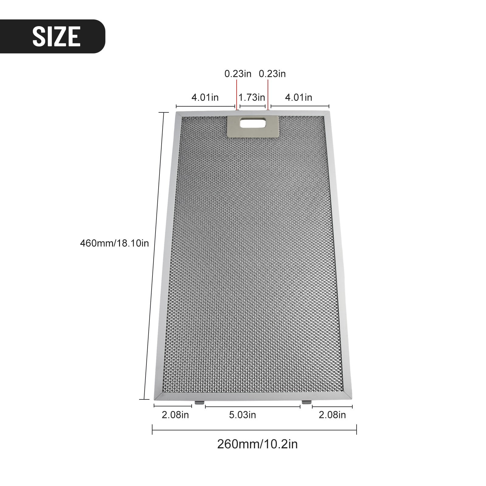 Metal Mesh Grease Filter Replacement for HOWDENS LAMONA Cooker Hood Extractor Vent 460x260mm 5-Layer Aluminum Alloy Range Hood Filter for Better Filtration Easy Installation Silver