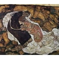 thumbnail image 2 of Schiele, Egon 13x12 Black Ornate Wood Framed with Double Matting Museum Art Print Titled - Death And Maiden, 2 of 4