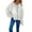 White womens coat, variant on clear 50% off Usmixi Womens Winter Fleece Coat Shacket for Women Long Sleeve Cozy Soft Lamb Plush Shirt Jacket Casual Solid Button Down Stand Neck Fluffy Outwear with Pocket Fleece Coat Flash Deals