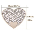 thumbnail image 3 of "Heart Shaped Wedding Guest Book Sign Wooden Board With Intricate Heart Patterns & Ideal For Collecting Well Wishes At Weddings & Special Events", 3 of 7