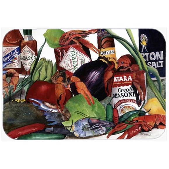 15 X 12 In. Louisiana Spices and Crawfish Glass Cutting Board