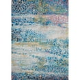thumbnail image 1 of United Weavers 1830 30165 88R Tapis Rond Rhapsody Midlothian 7 Pi. 10 Po. x 7 Pi. 10 Po., Cyan, 1 of 1