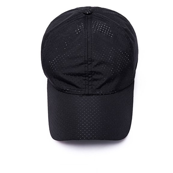 ETEREAUTY 2-Pack Lightweight Black Sunshade Hats with Adjustable Straps for Outdoor Hiking, Running, and Sports