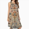 thumbnail image 2 of Isfahan Antique Central Persian Carpet Print Dress Elegant Party Dresses Evening Dresses Women Dress Sleeveless Dress Ladies Dresses, 2 of 4