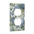 thumbnail image 2 of Yayeee Duplex Wall Plate 1-Gang 4.5"x2.7" Home Receptacle Light Switch Decorative Outlet Cover, Watercolor Hydrangeas Pattern, 2 of 7