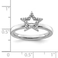 thumbnail image 4 of Sterling Silver Star Diamond Ring, 4 of 6
