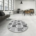 thumbnail image 4 of Ahgly Company Machine Washable Indoor Round Transitional Sonic Silver Gray Area Rugs, 7' Round, 4 of 7