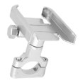 thumbnail image 4 of Bike Phone Mount Aluminum Alloy Silicone Pad Rotatable Impact Resistant Bike Cell Phone Holder for 4 to 7 Inch Device Silver, 4 of 4
