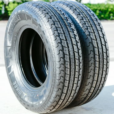 Pair of 2 (TWO) Roundrule ST Hikee Semi Steel ST 235/80R16 Load E 10 Ply Trailer Tires