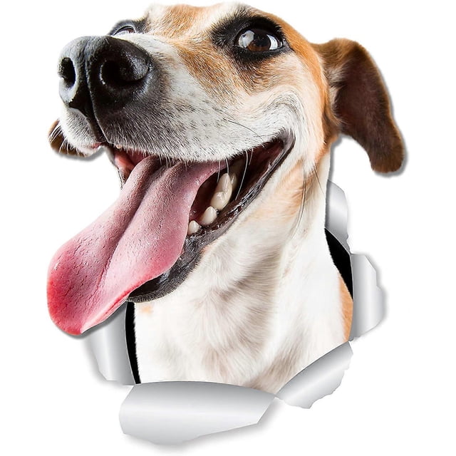 Calcomanías de pared ZHAOCHENG perro Jack Russell paquete de 2 3D