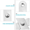 thumbnail image 4 of 6pcs Hidden Door Rotating Pivot Hinge Stainless Steel Home Hinges for Door, 4 of 7