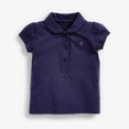 thumbnail image 3 of YTDSCS Kids Toddler Girls Summer Cotton T-Shirt 2-7 Years Button down Collar Breathable Shirt Baby Short Sleeve Lapel Tops Tees for Girls, 3 of 9