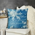 thumbnail image 2 of Hello Blue Decorative Throw Pillow Covers, It's Cozy Inside Christmas Porch Outdoor Home Decor, Couch Cushion Case, 2 of 5
