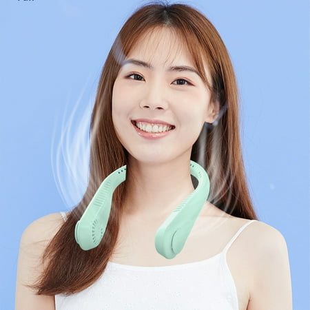 

WSBDENLK Portable Fans for Indoors Bladeless Neck Fans Leafless Hanging Neck Fans 3 Speeds Portable Fans Strong Wind No Hair Twisting Short Charging Long Use Time Fans for Home Clearance
