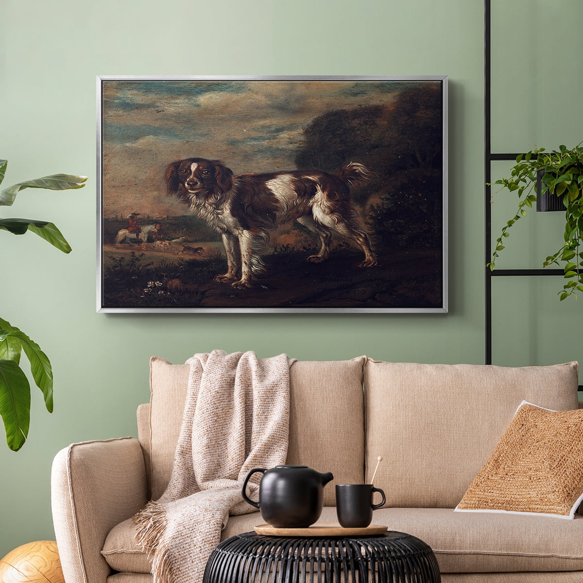 Vintage Animal Print-VIII By Wexford Home Framed in Silver Wood Gallery Wrapped Canvas 27 in. x 41 in.