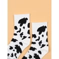 thumbnail image 3 of YooGuoGuo Women's 1 pairs Cow Print Crew Socks, 3 of 3