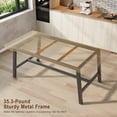 thumbnail image 4 of Luku 70.87" Industrial Dining Table, Large Gray Kitchen Table for 6-8, Wooden Top & Metal Frame, 4 of 8