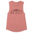 thumbnail image 1 of Skyline Beirut Lebanon Women's Muscle Tank 2X-Large Desert Pink, 1 of 5