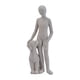thumbnail image 4 of Figura decorativa de hombre con perro, 5,5 x 4 x 16,5 cm. Un regalo entrañable y un accesorio adorable. Gris claro, 4 of 9