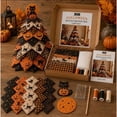 thumbnail image 4 of DIY Halloween Quilted Fabric Tree Kit - DIY Tree Patchwork Kit Halloween Tabletop Tree, Quilted Layered Craft Kit for Halloween Harvest Festival Table Decor.D, 4 of 5